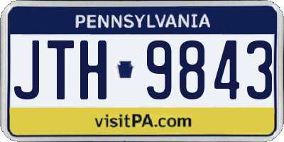 PA license plate JTH9843