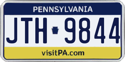 PA license plate JTH9844