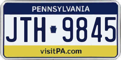 PA license plate JTH9845