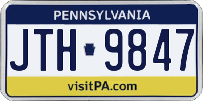 PA license plate JTH9847