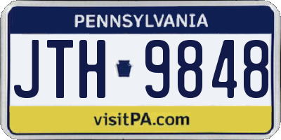 PA license plate JTH9848