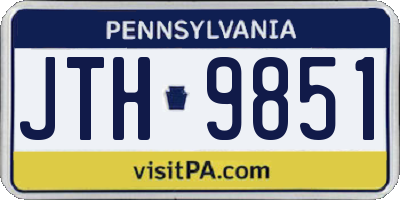 PA license plate JTH9851