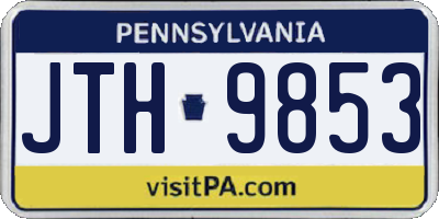 PA license plate JTH9853