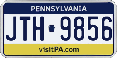 PA license plate JTH9856