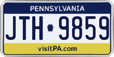 PA license plate JTH9859