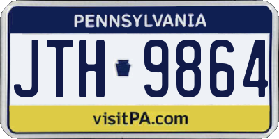 PA license plate JTH9864