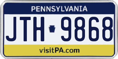 PA license plate JTH9868