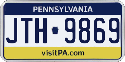 PA license plate JTH9869