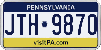 PA license plate JTH9870