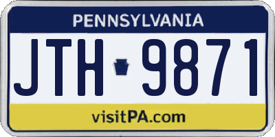 PA license plate JTH9871