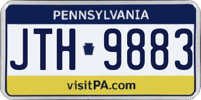 PA license plate JTH9883