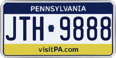 PA license plate JTH9888