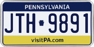 PA license plate JTH9891