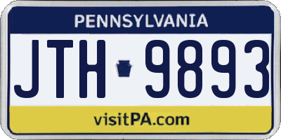PA license plate JTH9893