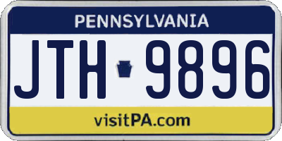 PA license plate JTH9896