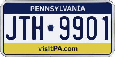 PA license plate JTH9901