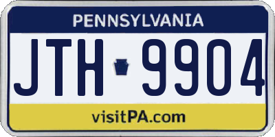 PA license plate JTH9904