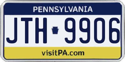 PA license plate JTH9906