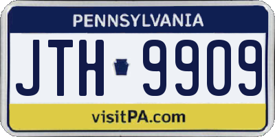PA license plate JTH9909