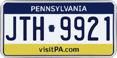 PA license plate JTH9921