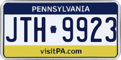 PA license plate JTH9923