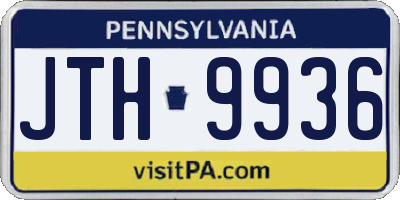 PA license plate JTH9936