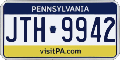 PA license plate JTH9942