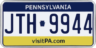 PA license plate JTH9944