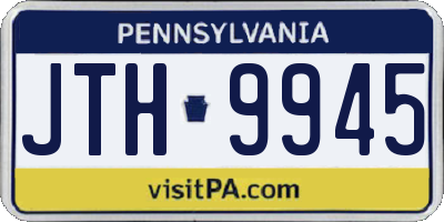 PA license plate JTH9945