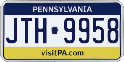 PA license plate JTH9958
