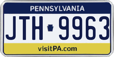 PA license plate JTH9963