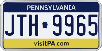 PA license plate JTH9965