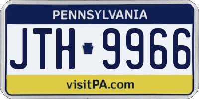 PA license plate JTH9966