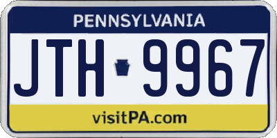 PA license plate JTH9967