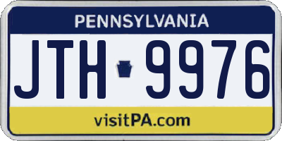 PA license plate JTH9976
