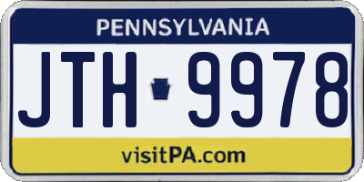 PA license plate JTH9978