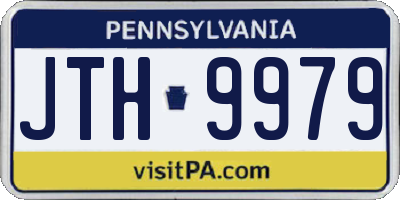 PA license plate JTH9979