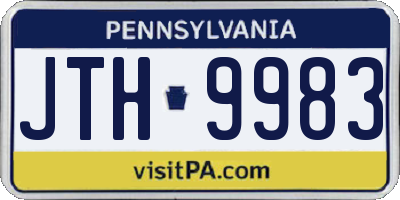 PA license plate JTH9983