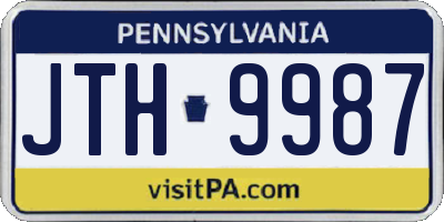 PA license plate JTH9987
