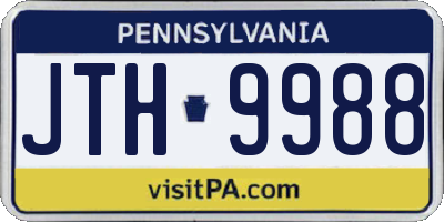 PA license plate JTH9988