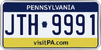 PA license plate JTH9991