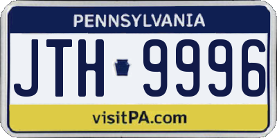 PA license plate JTH9996