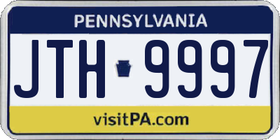 PA license plate JTH9997
