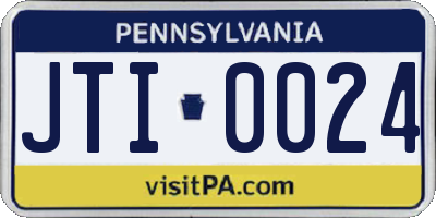 PA license plate JTI0024
