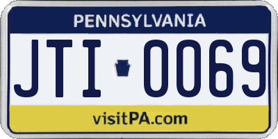 PA license plate JTI0069