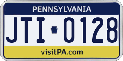 PA license plate JTI0128
