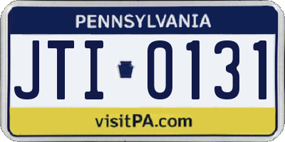 PA license plate JTI0131