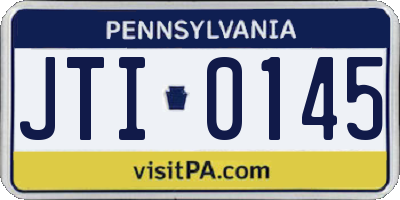 PA license plate JTI0145