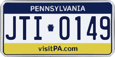 PA license plate JTI0149