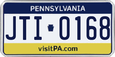 PA license plate JTI0168